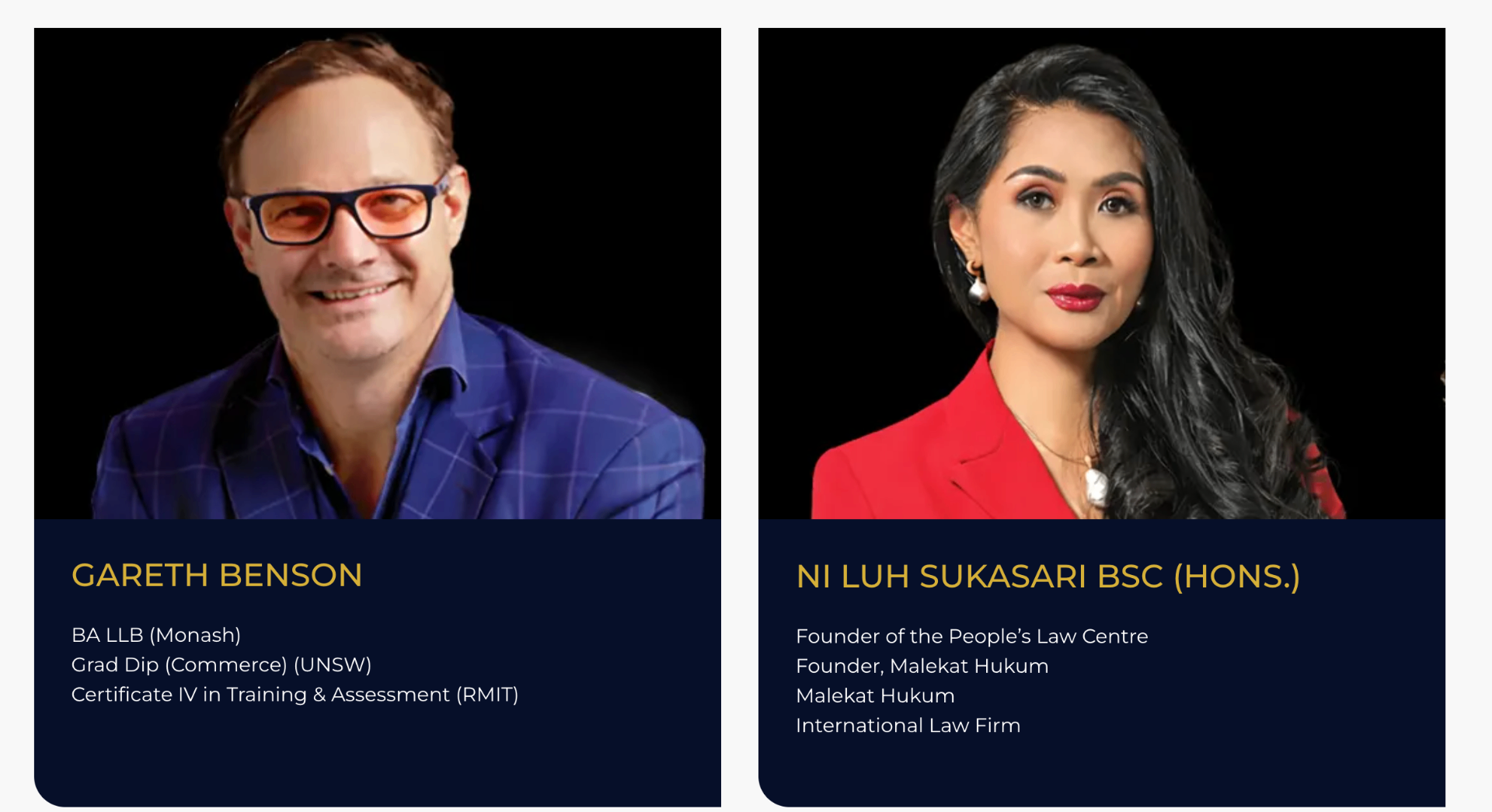 Masterclass facilitators: Gareth Benson and Ni Luh Sukasari BSc (Hons.)